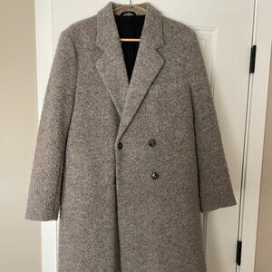 Filippa K Long Wool Grey Coat sz Large